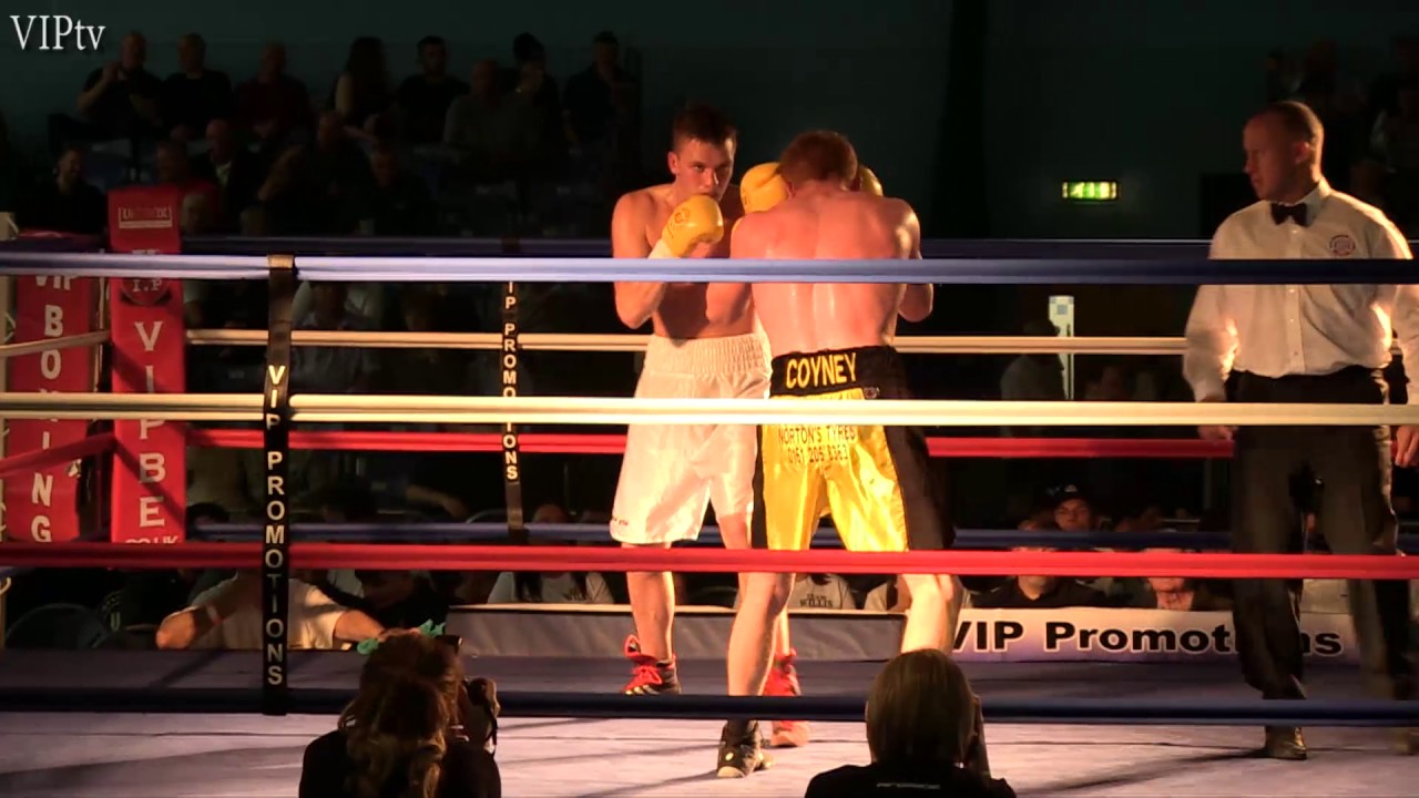 Dale Coyne v Raimonds Sniedze 10.6.2017 at Leigh Sports Village background