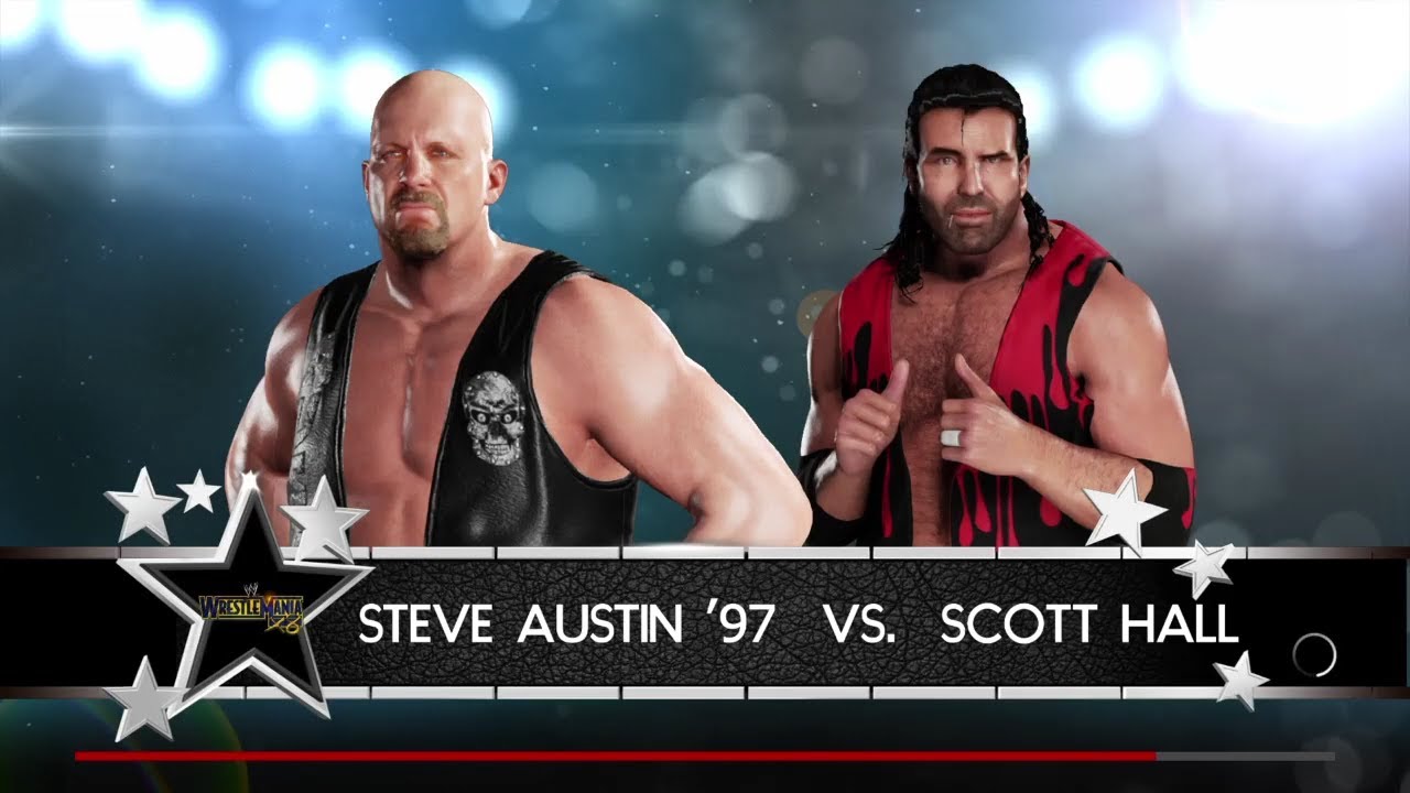 Steve Austin vs Scott Hall WrestleMaina 18. WWE 2K18 background