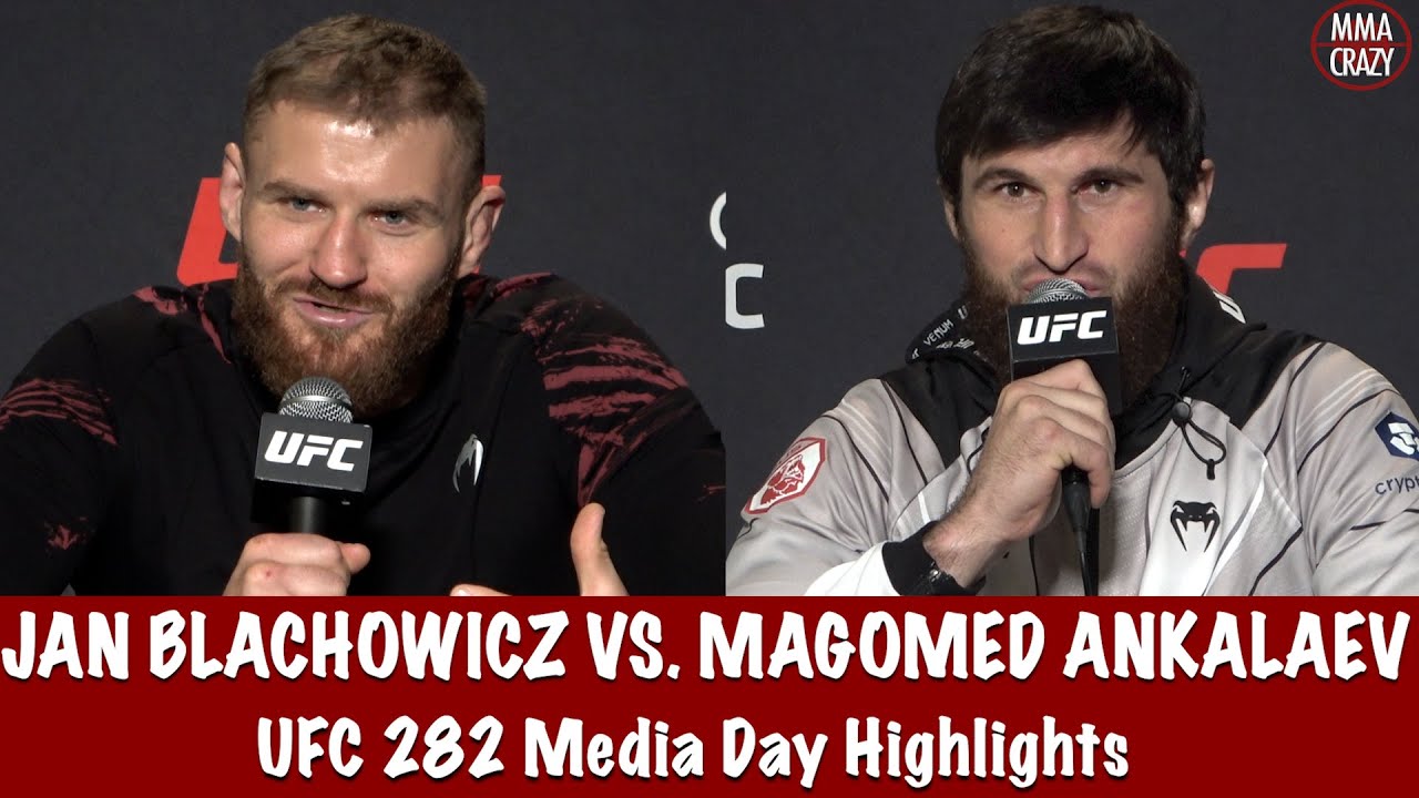 UFC 282: Jan Blachowicz & Magomed Ankalaev Media Day Highlights background