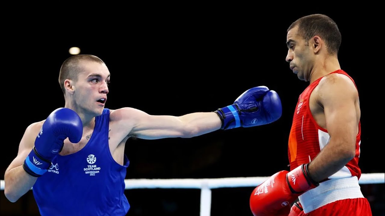 Amit Panghal (IND) vs. Lennon Mulligan (SCO) Commonwealth Games 2022 QF’s (51kg) background