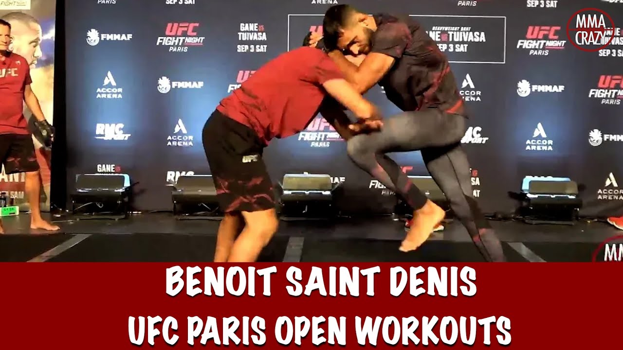 UFC Fight Night Paris: Benoit St. Denis Open Workout Highlights background