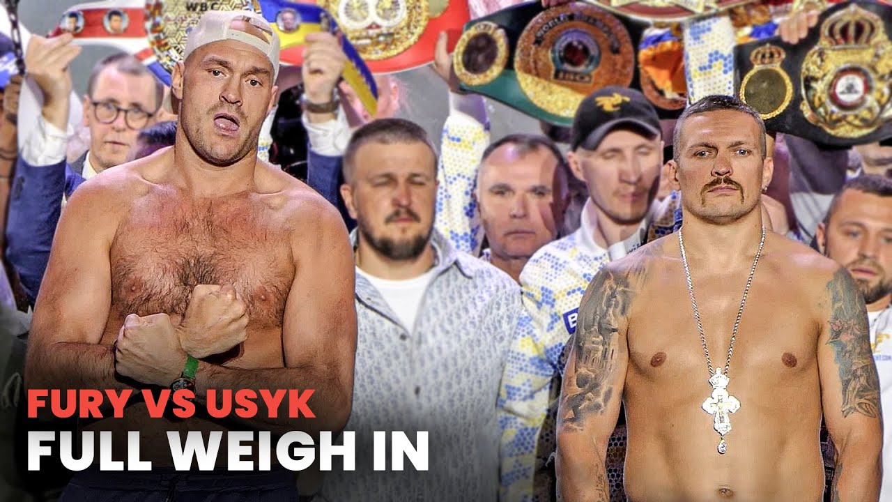 IT'S ON!! Tyson Fury vs. Oleksandr Usyk • UNDISPUTED WEIGH IN & FACE OFF in Saudi Arabia background