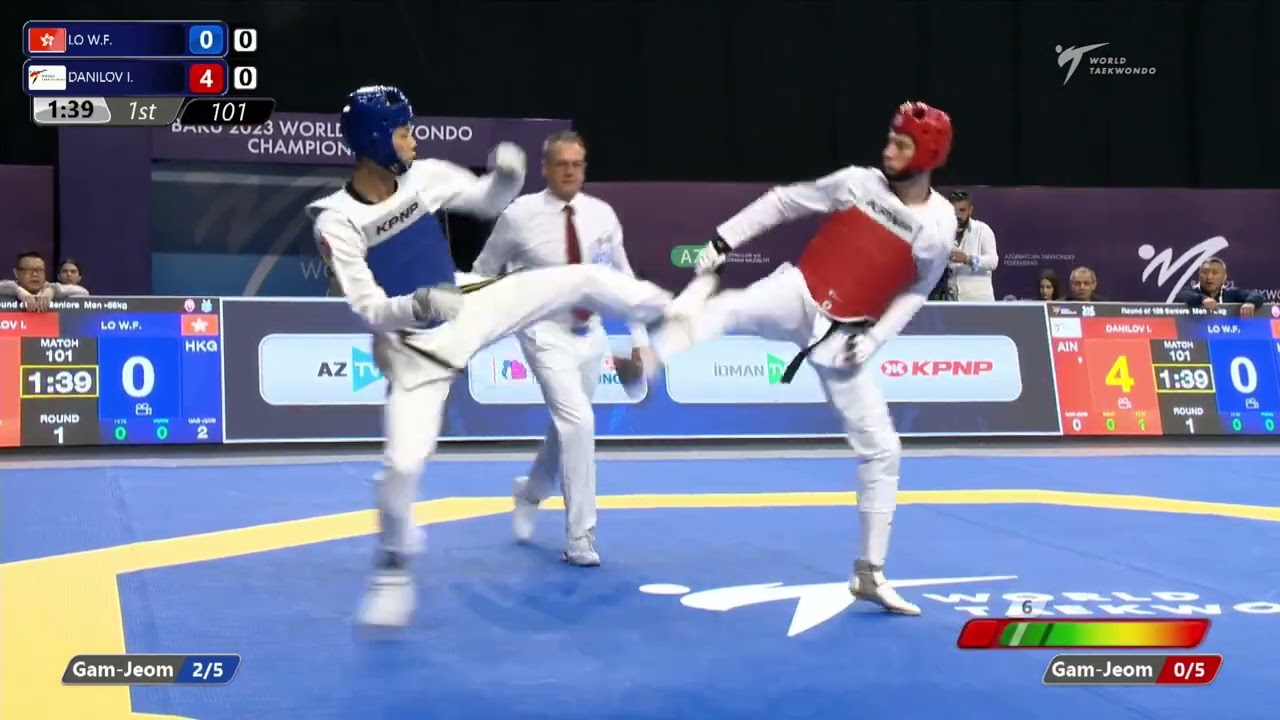 101 R128 Men 68kg HKG LO W F AIN DANILOV I background