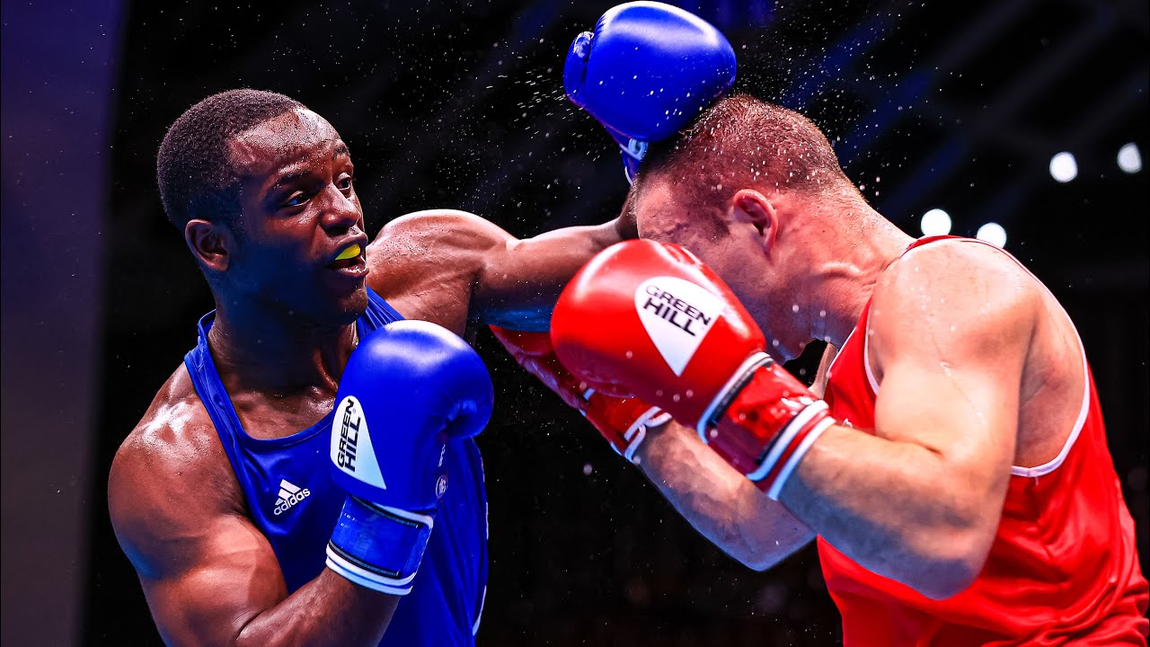 Alfred Commey (ITA) vs. Artjom Agejev (SRB) European Boxing Championships 2022 Final (80kg) backdrop