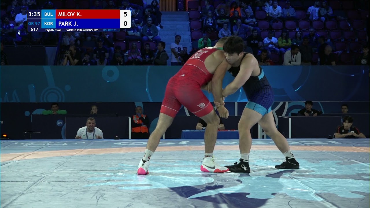1/8 GR - 97 kg: K. MILOV (BUL) v. J. PARK (KOR)