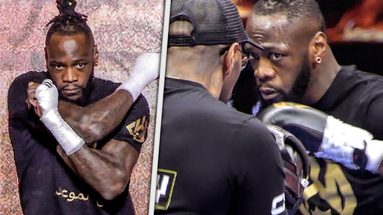 KO King Deontay Wilder IS BACK! Parker BEWARE! • FULL MEDIA WORKOUT | DAZN & TNT Sports background