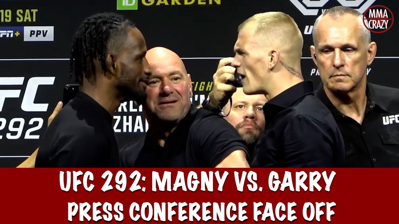 INTENSE: UFC 292: Neil Magny vs. Ian Garry Press Conference Face Off background