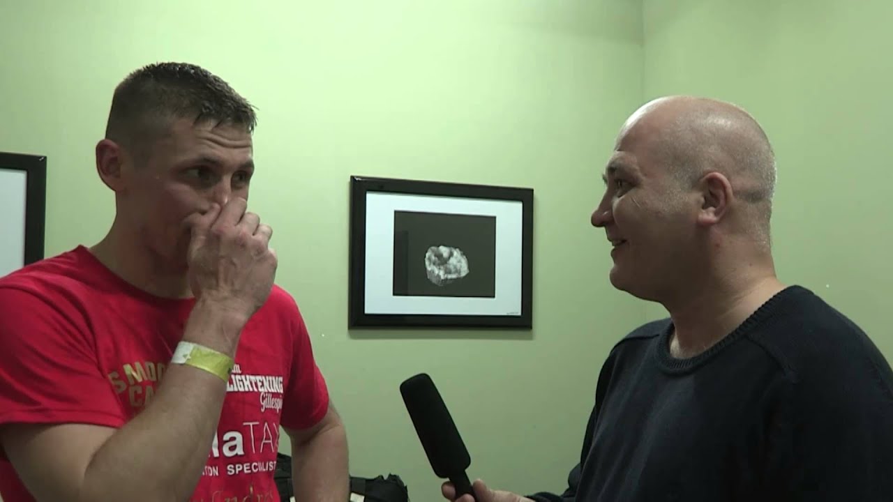 Lee Gillespie - Post Fight Interview, June 2015 background