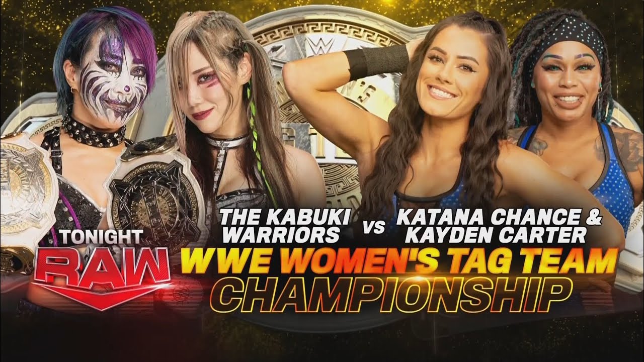 Kabuki Warriors vs Chance & Carter - WWE Women's Tag Team Championship Match | WWE RAW 02/05/24 background