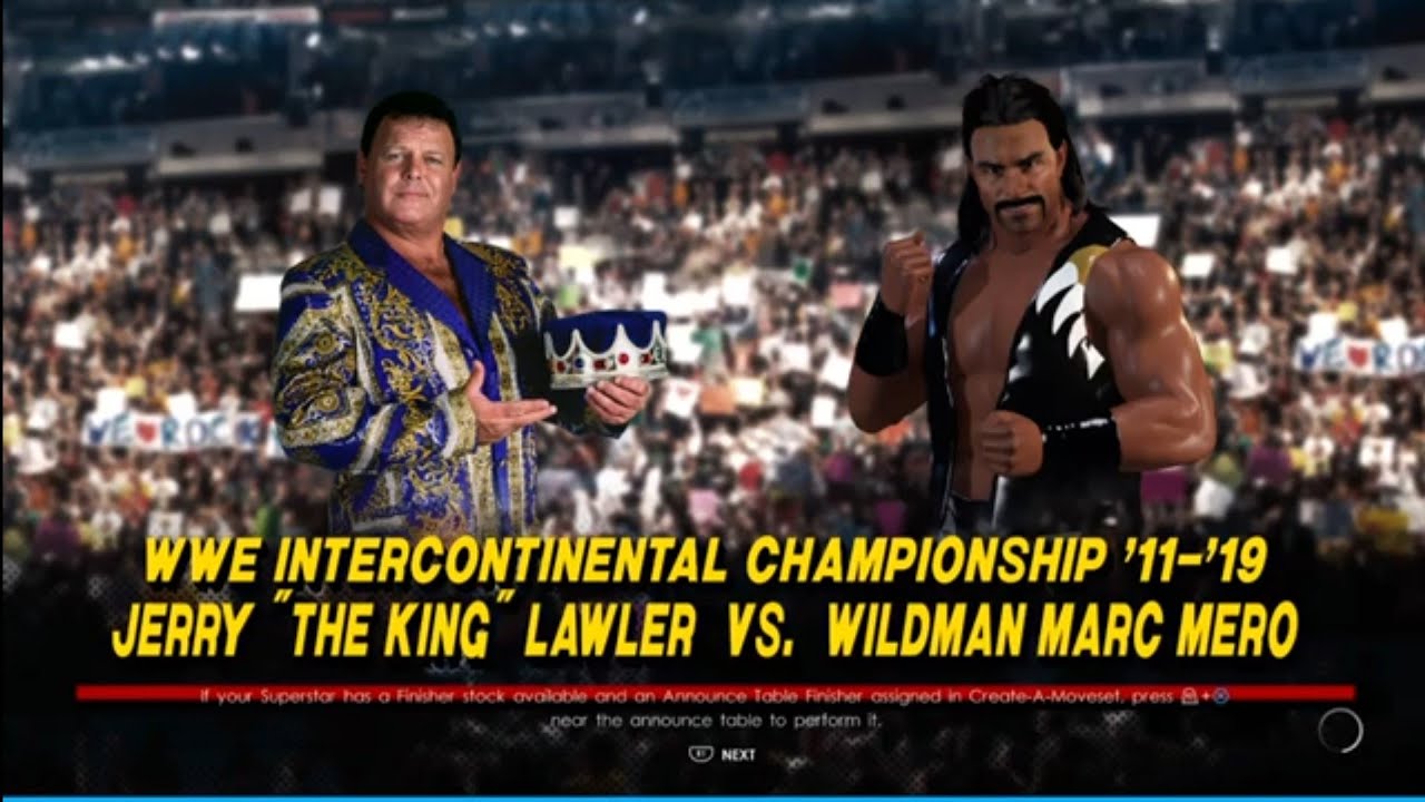 Jerry Lawler vs Marc Mero cage match. WWE 2K22 backdrop