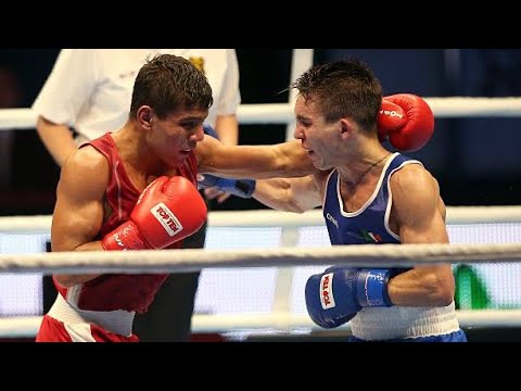 Michael Conlan (IRL) vs. Murodjon Akhmadaliev (UZB) AIBA World Championships 2015 Final (56kg) background