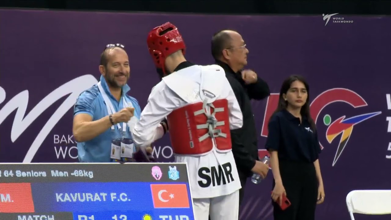 110 R64 Men 68kg TUR KAVURAT F C SMR CECCARONI M background