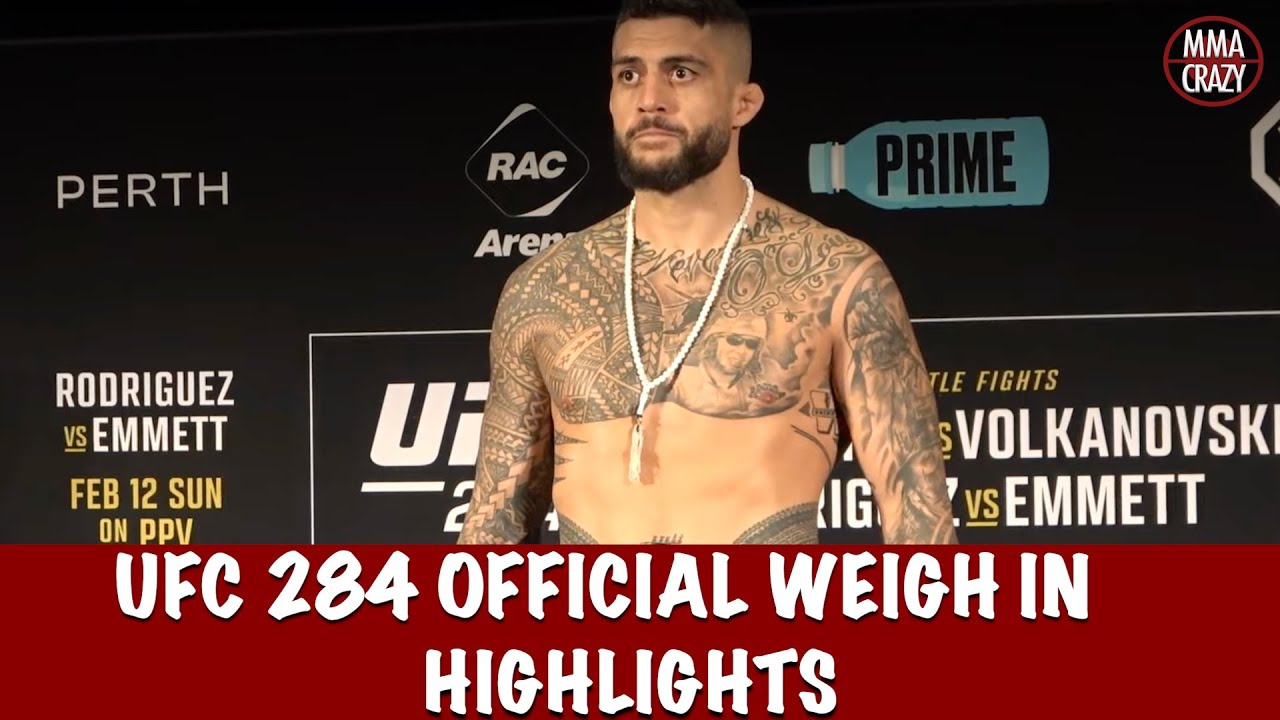 Full UFC 284 Official Weigh In Highlights
