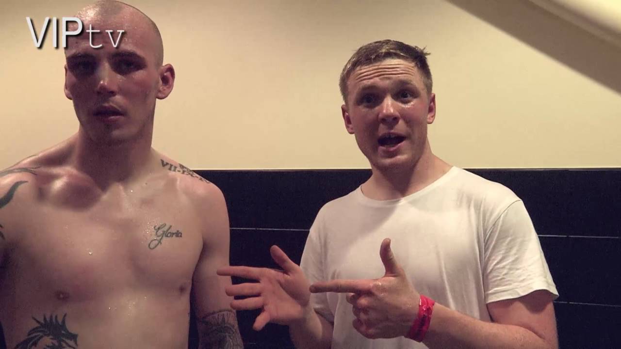 post fight interview with Daryl Sharp background