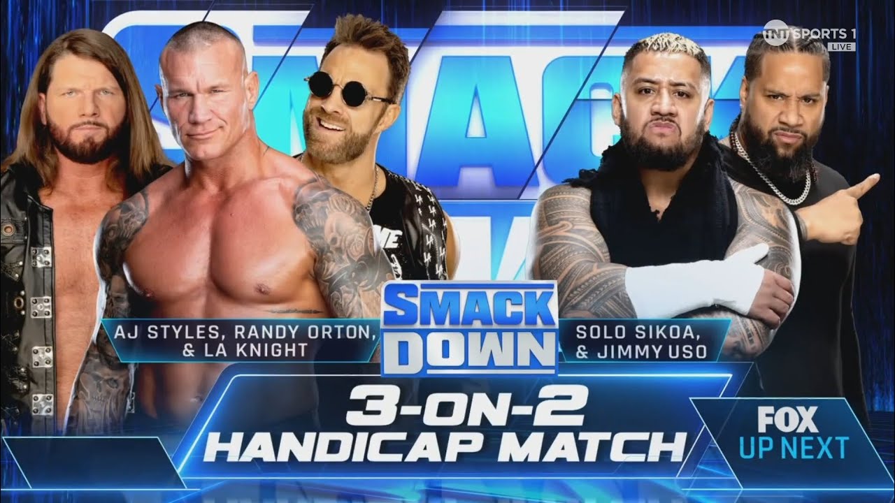 Styles, Knight & Orton vs Solo Sikoa & Jimmy Uso - 3-On-2 Handicap Match (1/2) | SmackDown 01/12/24
