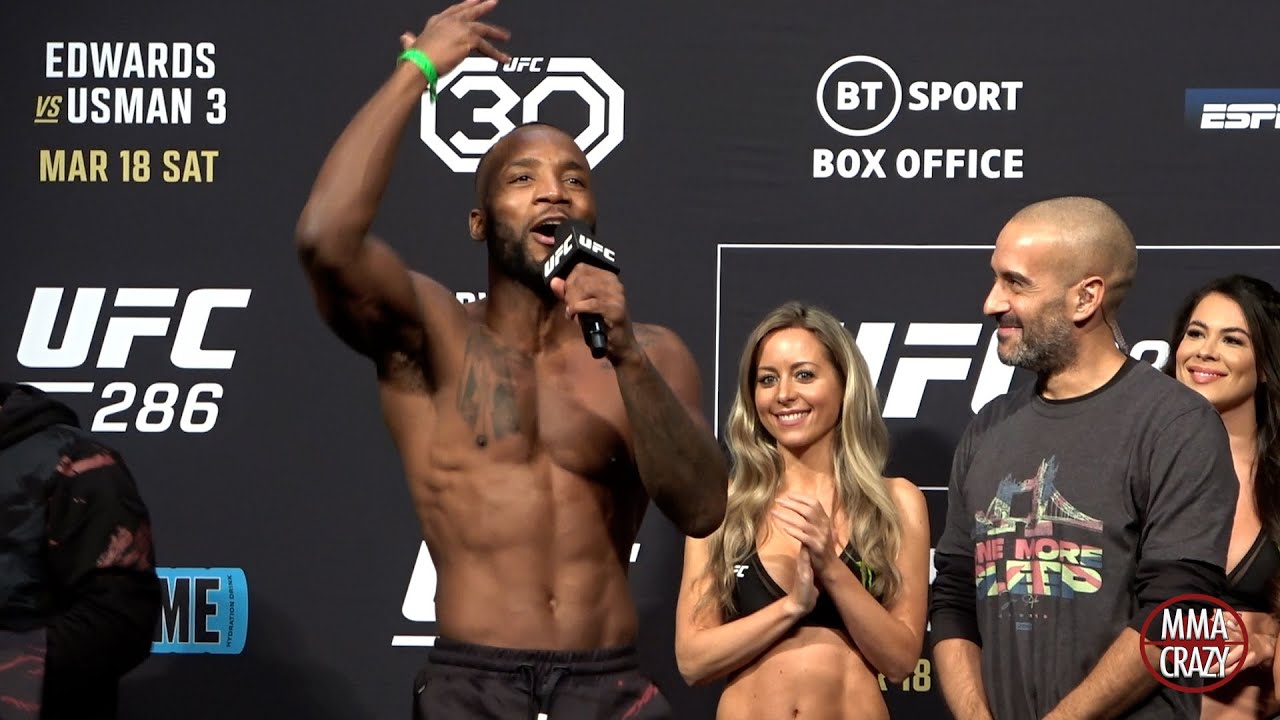 Leon Edwards gets crowd to CHANT Headshot Dead ahead of UFC 286 background