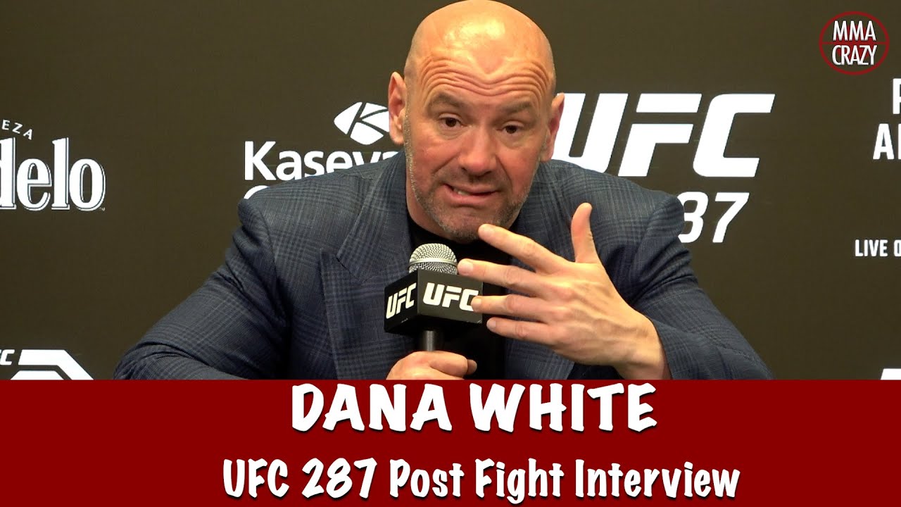 Full UFC 287 Dana White Post Fight Press Conference background