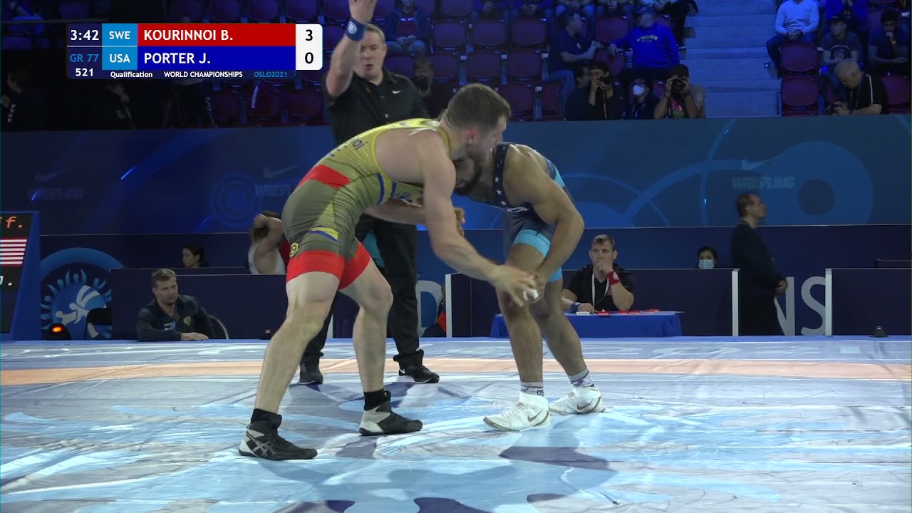 Qual. GR - 77 kg: B. KOURINNOI (SWE) v. J. PORTER (USA)