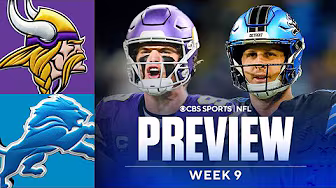 Vikings vs Lions Game Preview: Biggest Storylines, Players to Watch & Picks to Win ✅ | NFL Week 9 background