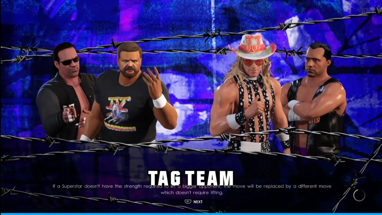 The Horsemen vs Jarrett & Malenko Roadwild 97. WWE 2K22 background