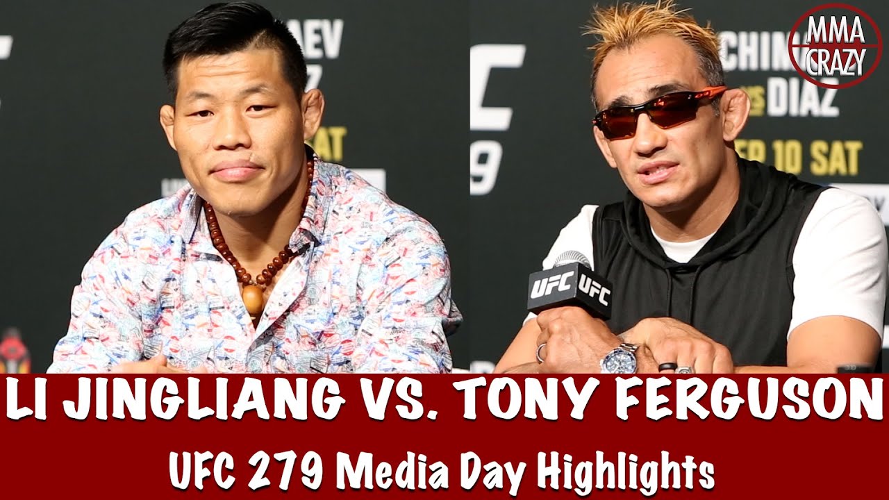 UFC 279: Li Jingliang & Tony Ferguson Media Day Highlights