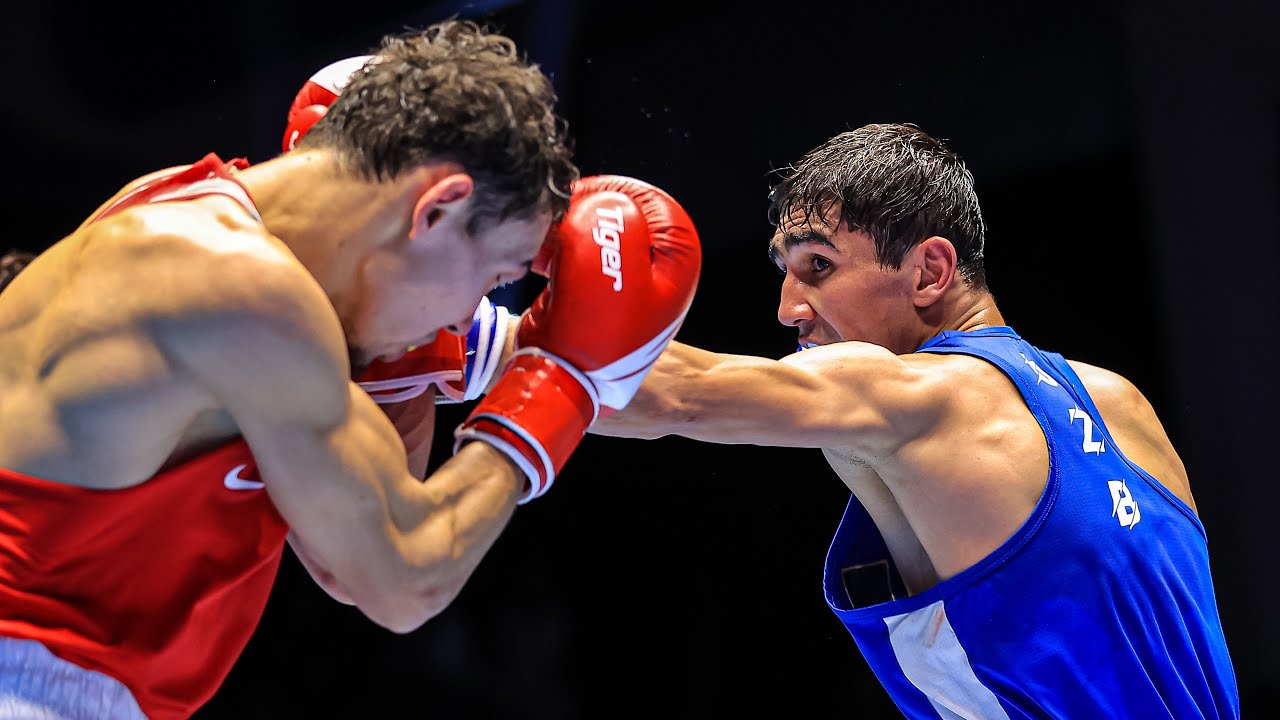 Abdumalik Khalokov (UZB) vs. Serik Temirzhanov (KAZ) Asian Championships 2022 Final (57kg) background