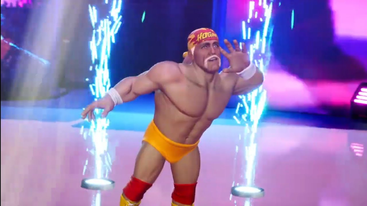 Hulk Hogan Gauntlet WWE 2K Battlegrounds background