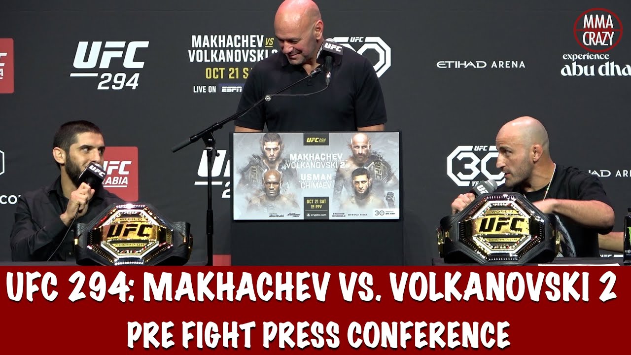 Full UFC 294 Pre Fight Press Conference: Makhachev vs. Volkanovski 2 background