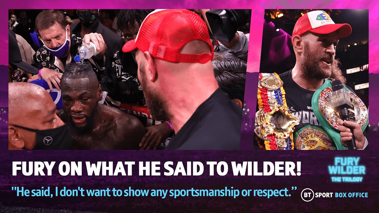 "Sore loser! An idiot!" Tyson Fury reveals what was said between him & Deontay Wilder after huge win background