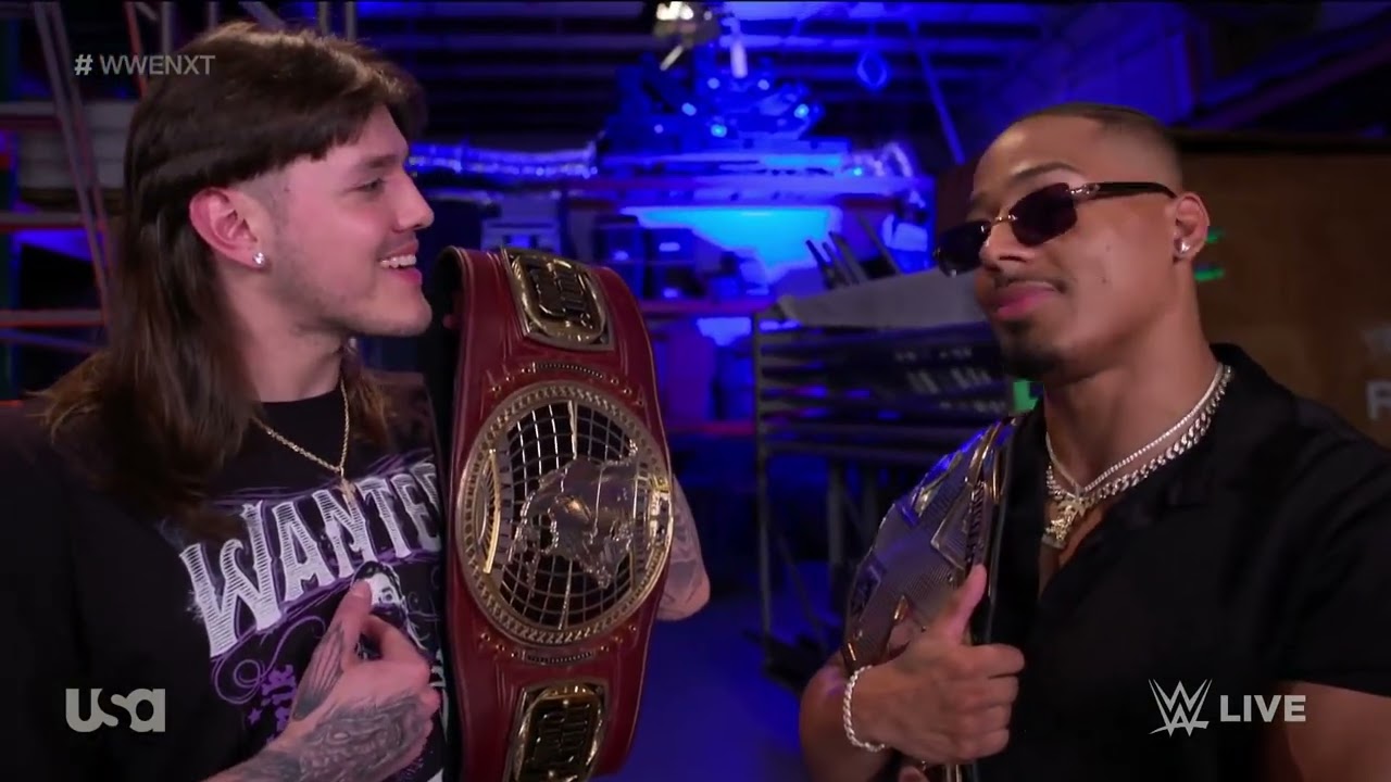 FULL SEGMENT: "Dirty" Dominik Mysterio & Carmelo Hayes Face-To-Face | WWE NXT 09/12/23 background