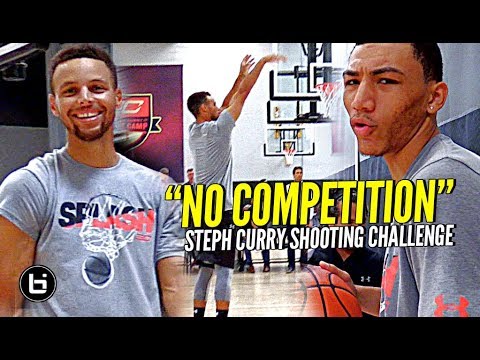 The Steph Curry Shooting Challenge! Steph DESTROYS TOP HS Guards at #SC30Select Camp! background