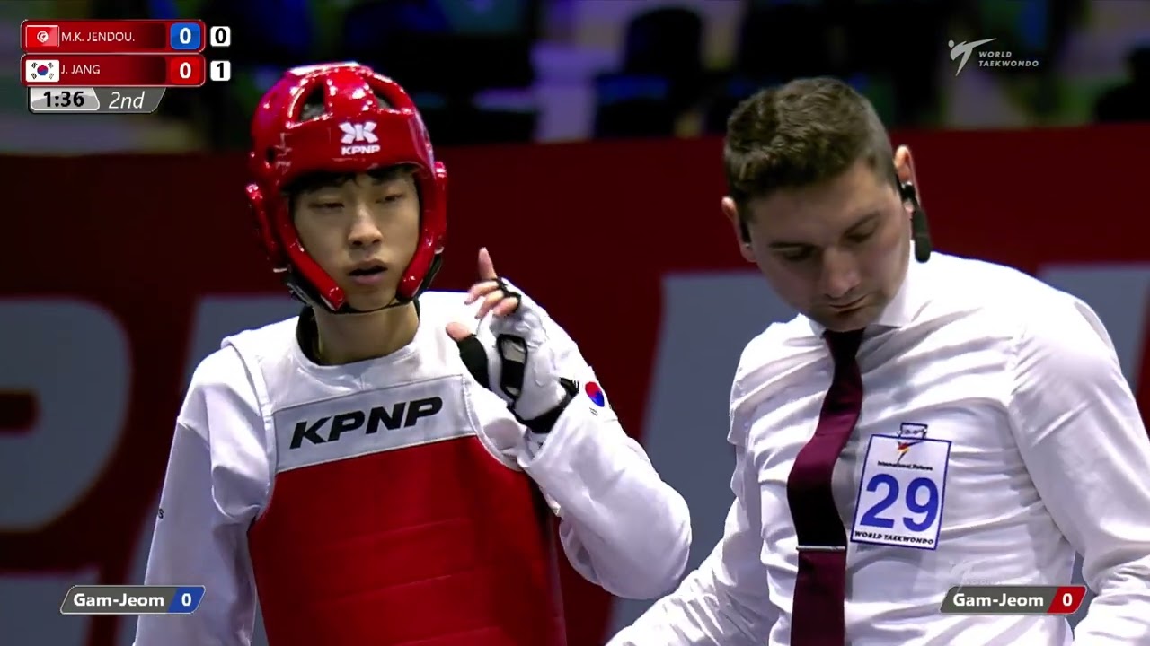 257 Finals Men 58kg TUN JENDOUBI Mohamed khalil KOR JANG Jun background