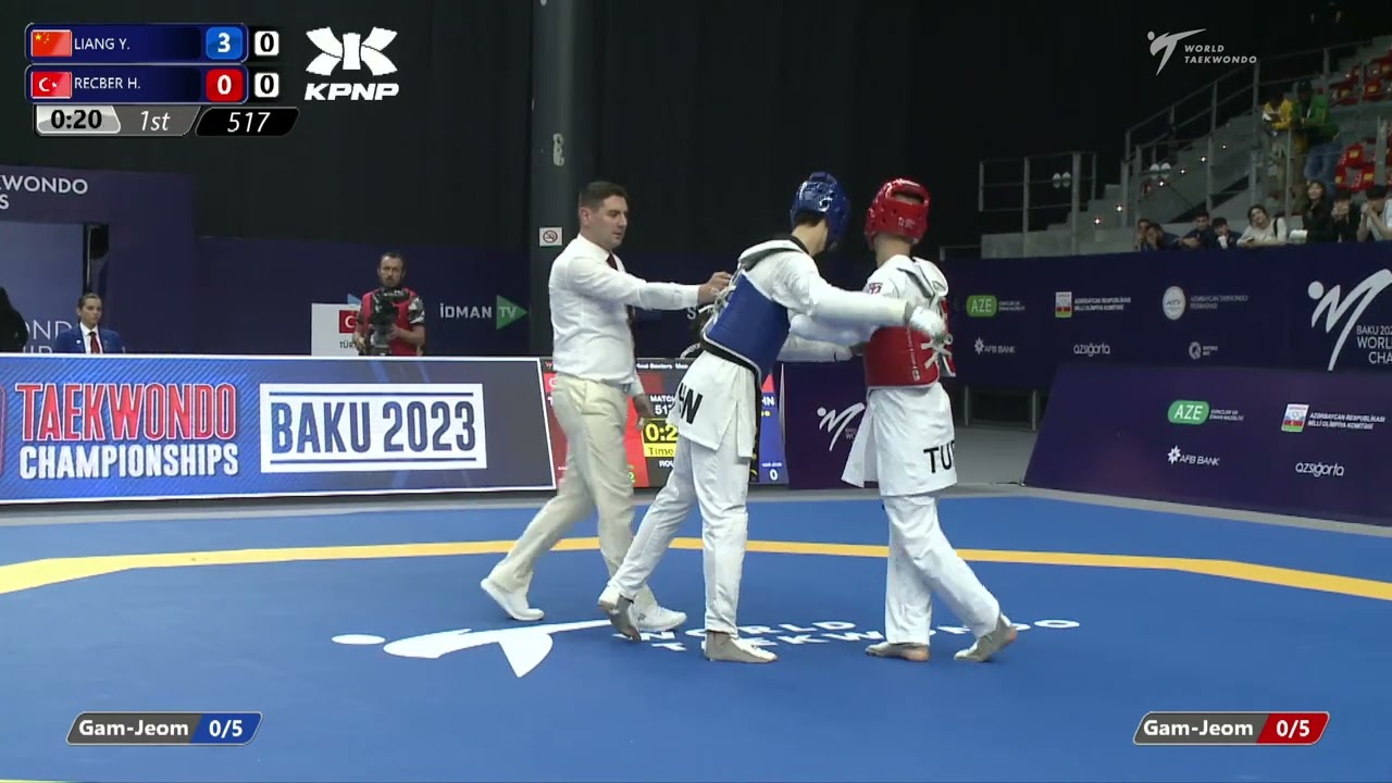 517 Quarter final Men 63kg CHN LIANG Y TUR RECBER H background
