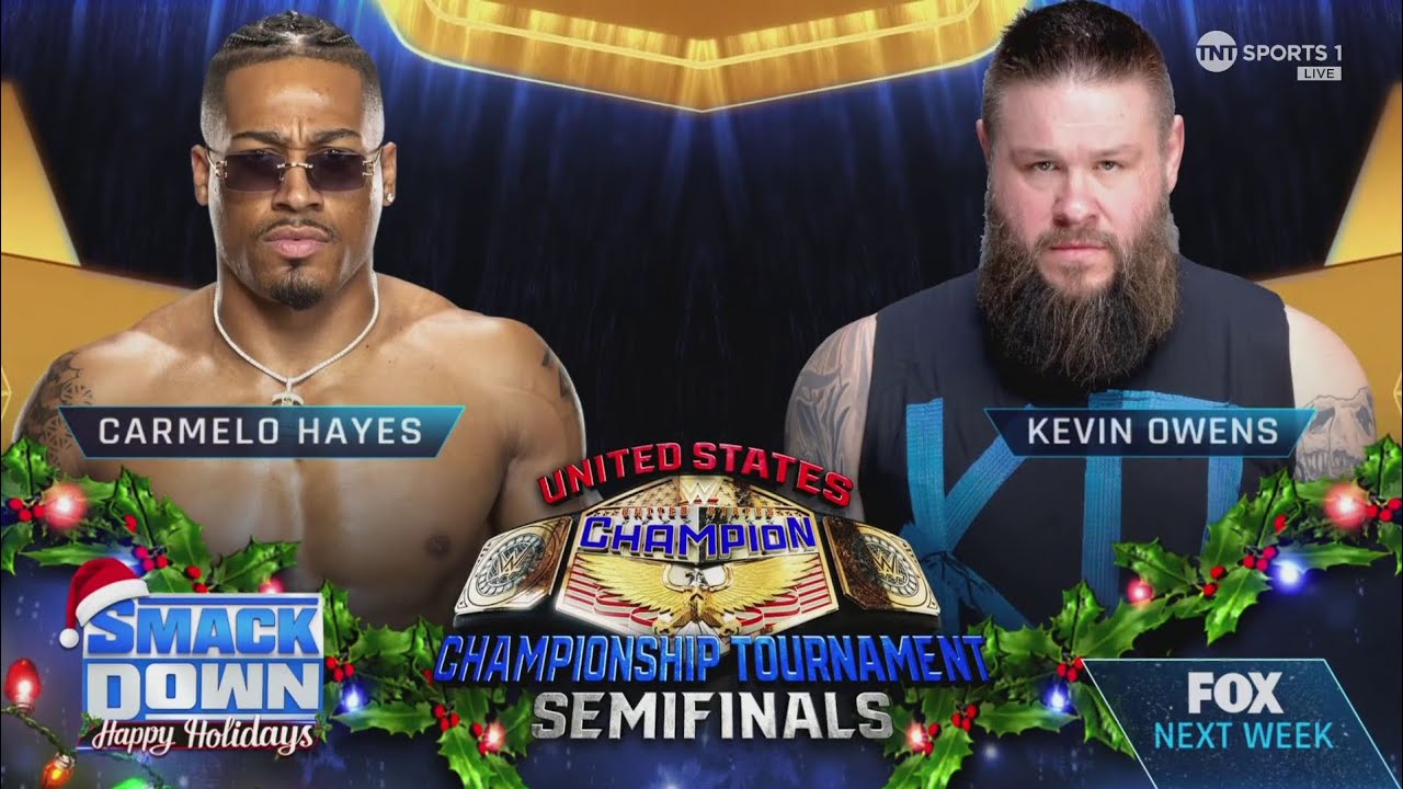 Carmelo Hayes vs Kevin Owens - United States Title Tournament Semifinals (1/2) | SmackDown 12/22/23 background