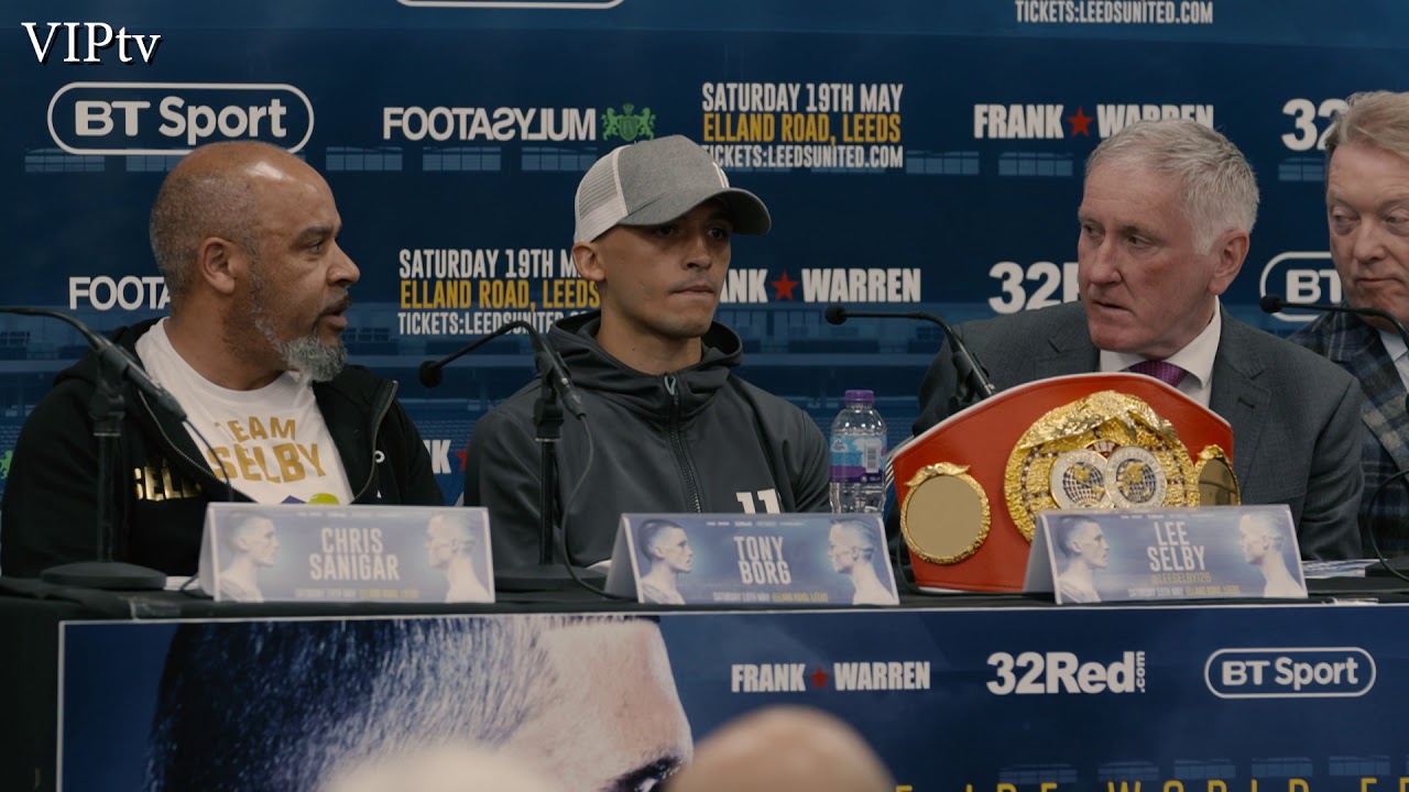Lee Selby v Josh Warrington the final full press conference. background