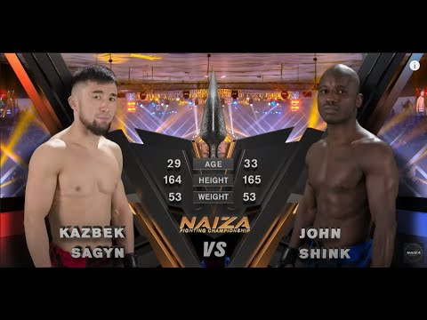 NAIZA 48: НОВЫЙ ЧЕМПИОН В ВЕСОВОЙ КАТЕГОРИИ ДО 53 КГ!!! КАЗБЕК САГЫН VS. ДЖОН ШИНК background