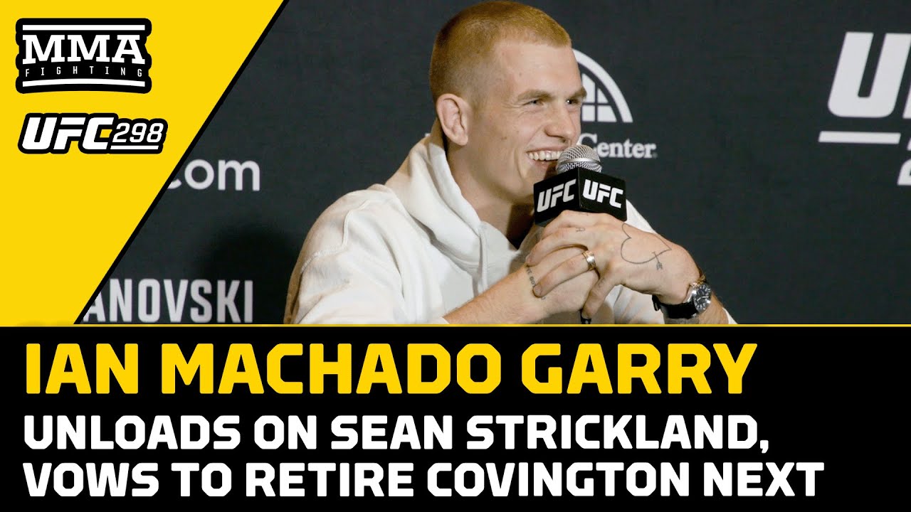 Ian Machado Garry Unloads On Sean Strickland: 'He’s Never Going To Be Relevant Again!' | UFC 298 background