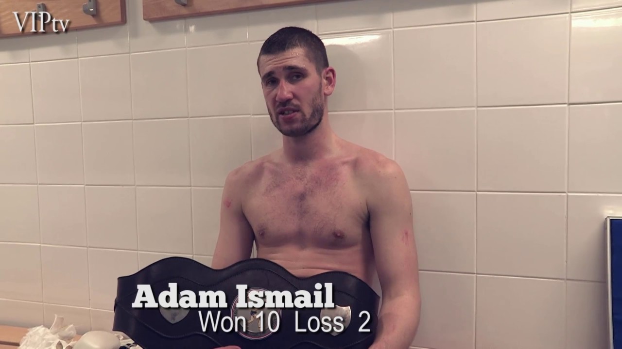 Adam Ismail post fight interview from Leigh 3rd Dec 2016 background