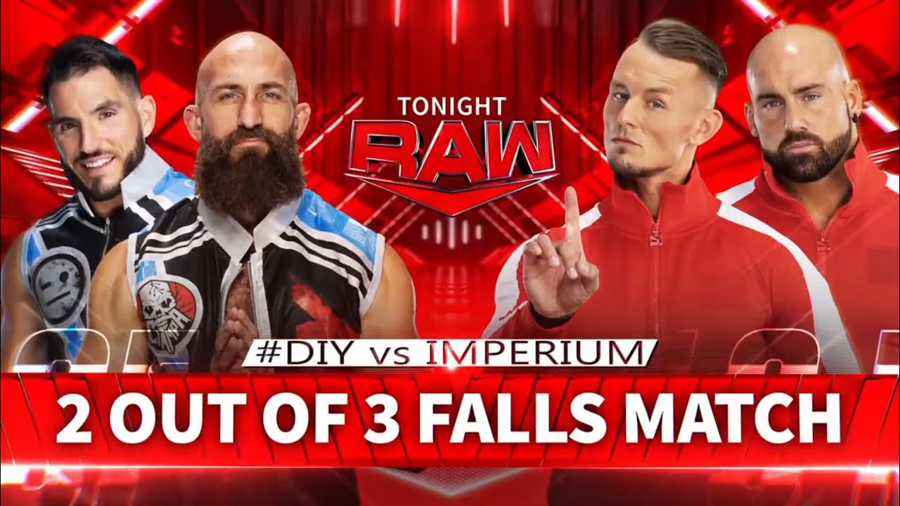 2-Out-Of-3 Falls Tag Team Match (2/2) | WWE RAW 12/04/23 background