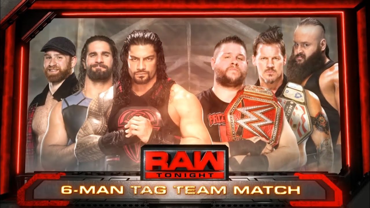 FULL MATCH: 6-Man Tag Team Match (1/2) | WWE RAW 01/16/17 background