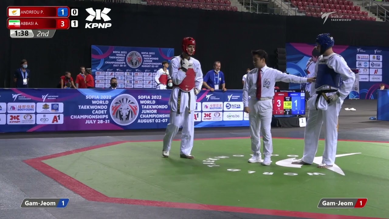 112 R16 Men +78kg CYP ANDREOU P IRI ABBASI A background