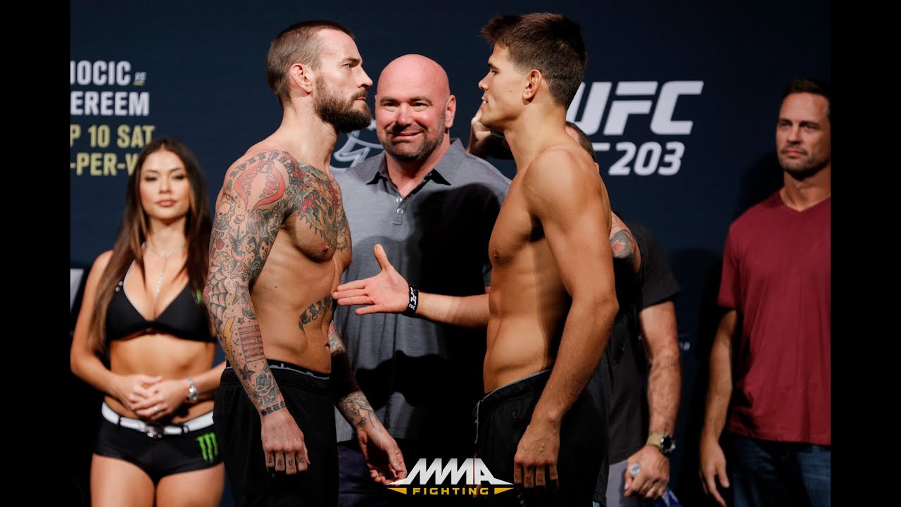 UFC 203 Weigh-Ins: CM Punk Refuses to Shake Mickey Gall's Hand backdrop