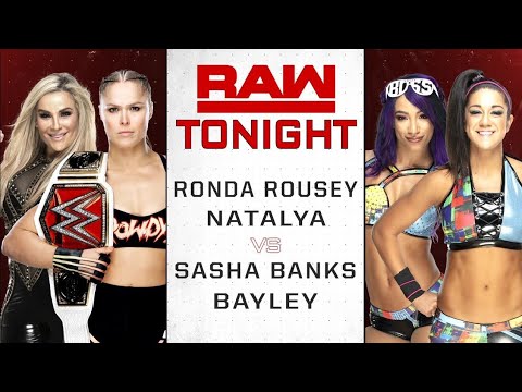 Ronda Rousey & Natalya vs Sasha Banks & Bayley | WWE RAW 01/21/19 backdrop