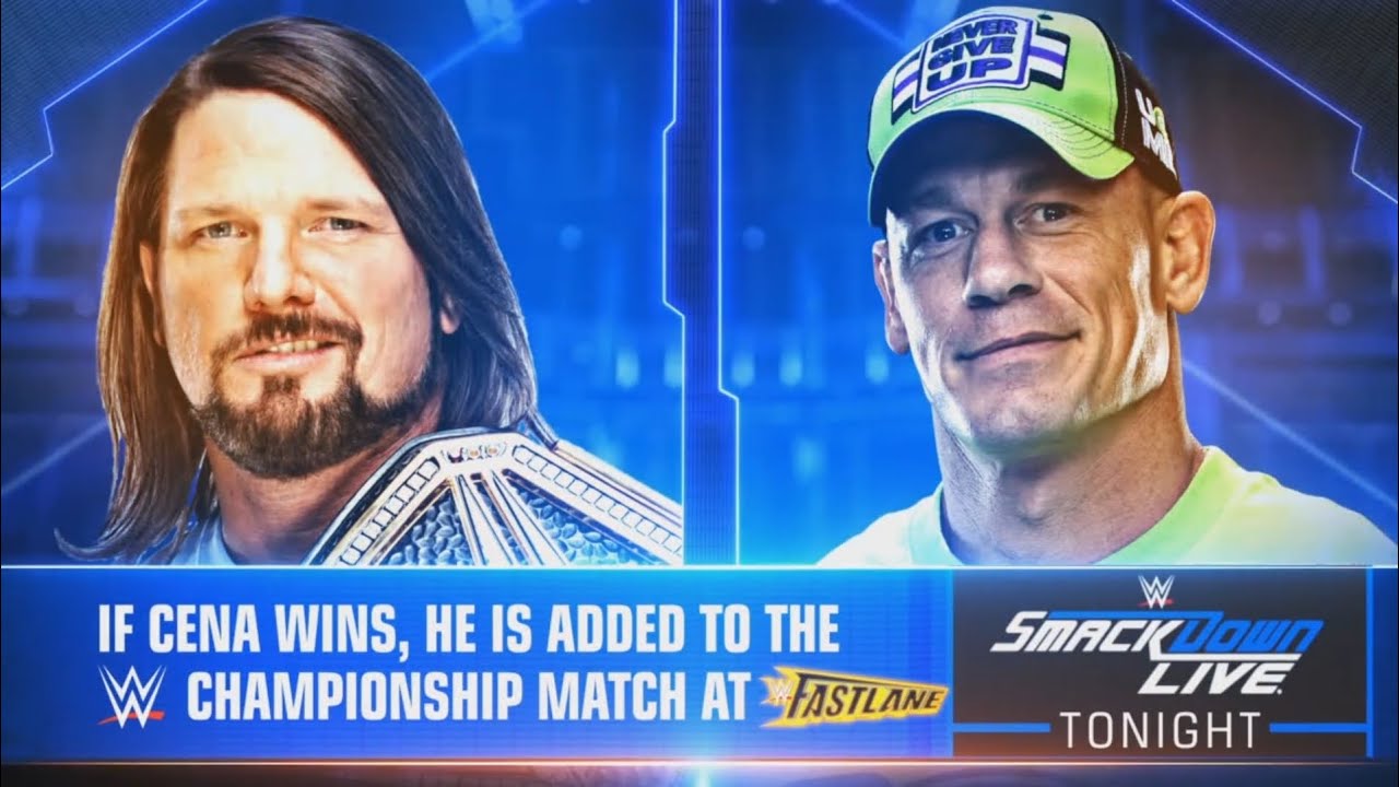 FULL MATCH: If Cena Wins, He is Added to The WWE Title Match at Fastlane (2/2) | SmackDown 02/27/18 background