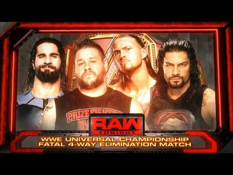 FULL MATCH: WWE Universal Title Fatal 4-Way Elimination Match (3/3) | WWE RAW 08/29/16 background