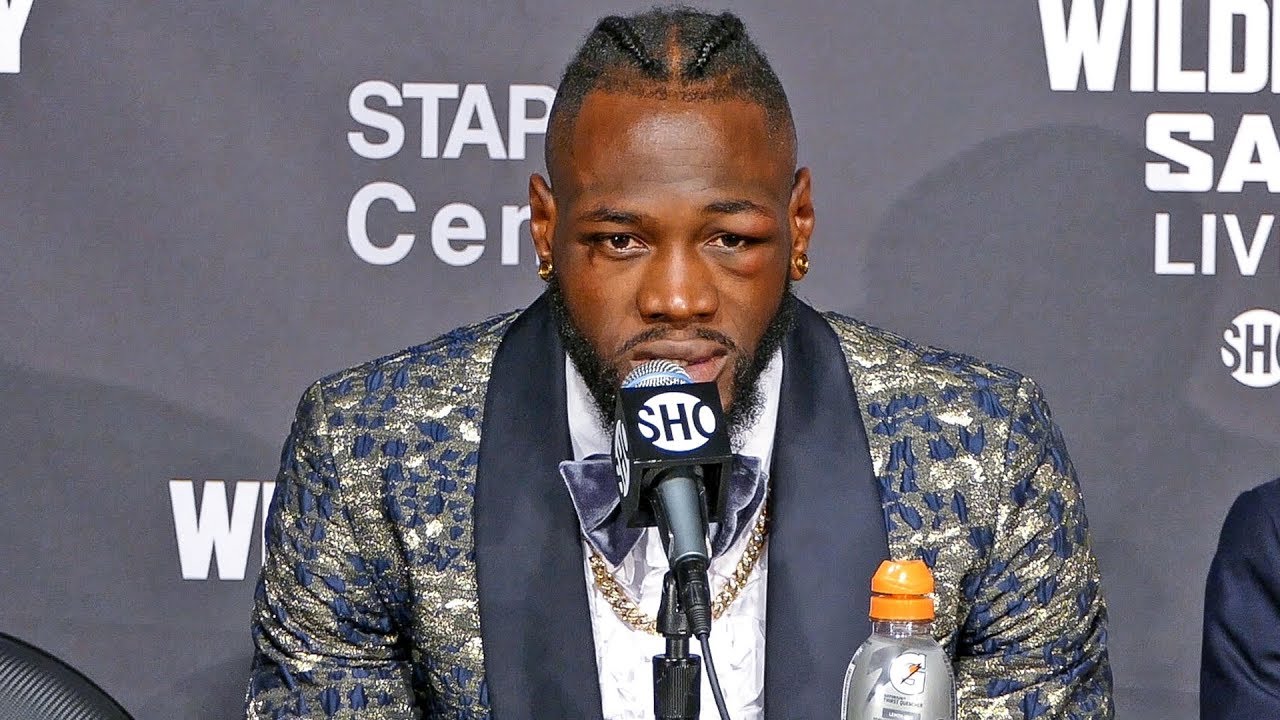 Deontay Wilder POST FIGHT PRESS CONFERENCE vs. Tyson Fury background