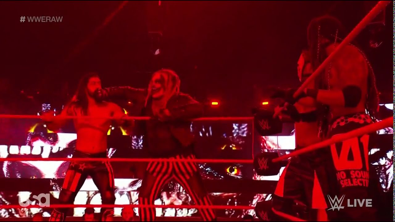 "The Fiend" attacks RETRIBUTION and Alexa Bliss says 'Let Him In' (Full Segment) background