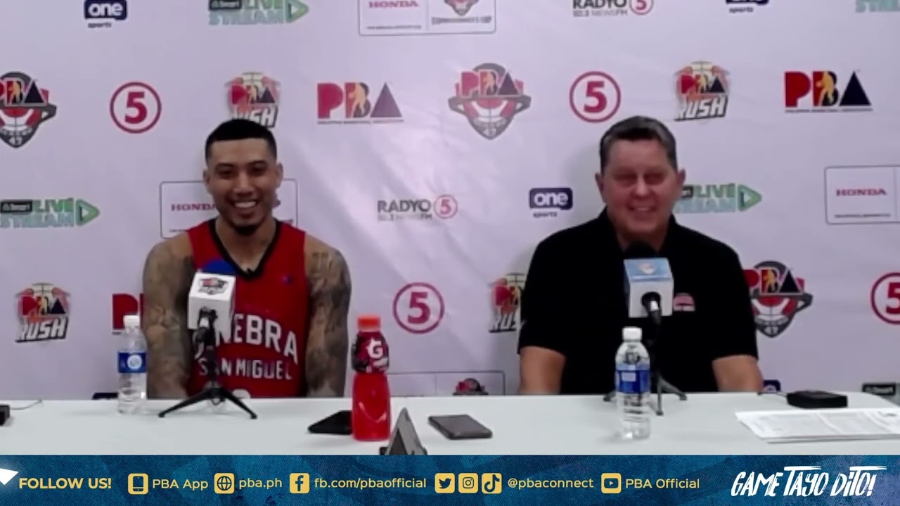 PBA Post Game Interview Semis G1: 87-84 Ginebra over Magnolia background