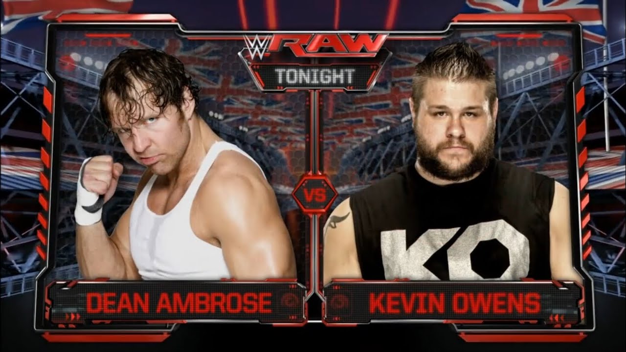 FULL MATCH: Dean Ambrose vs Kevin Owens (Part 1/2) | WWE RAW 04/18/16 background