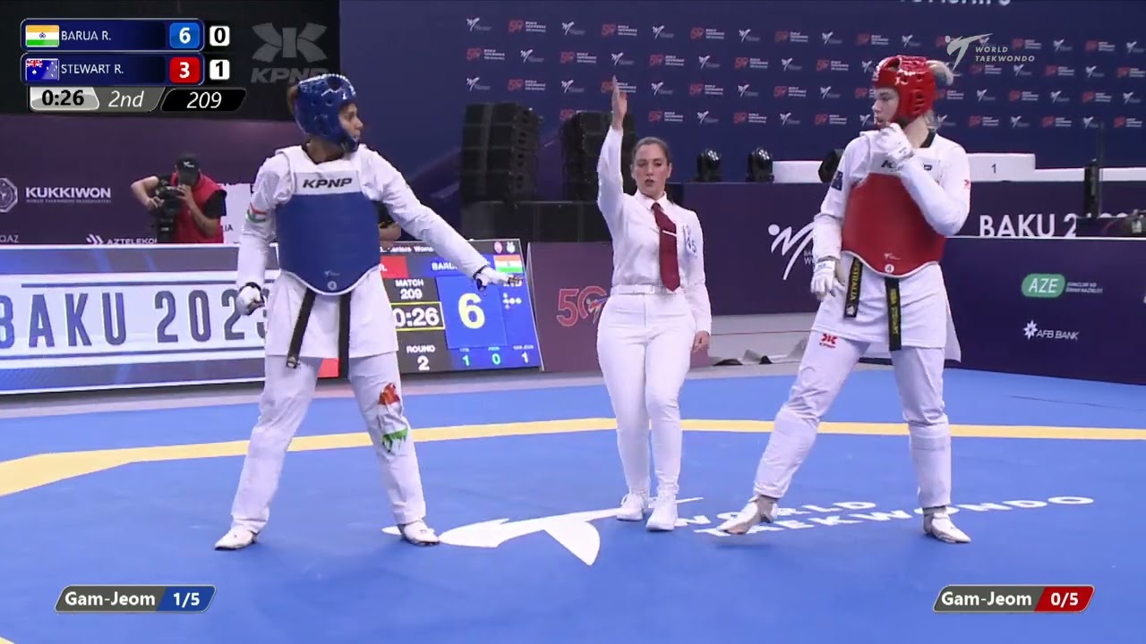 209 R32 Women +73kg IND BARUA R AUS STEWART R background